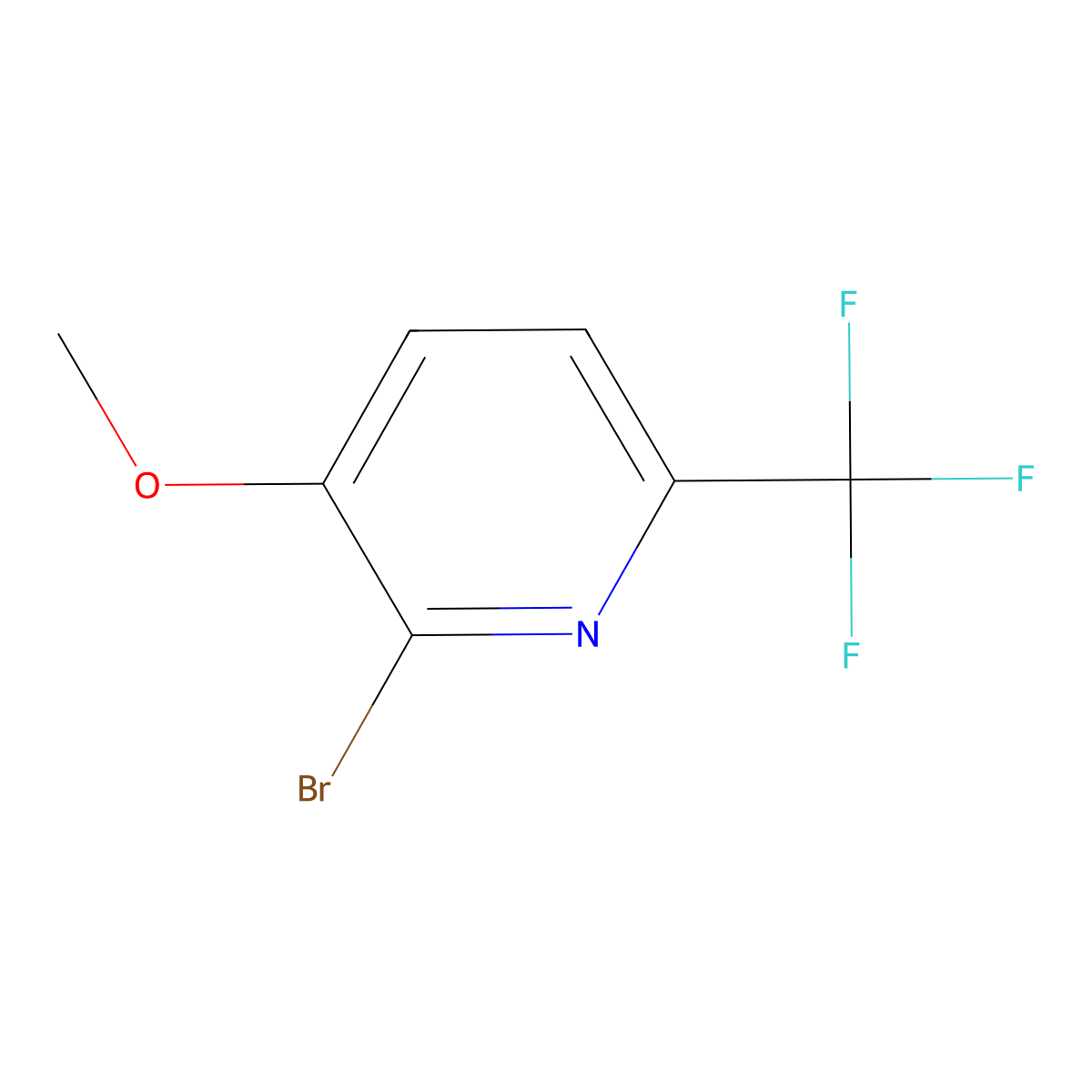 2-Bromo-3-methoxy-6-(trifluoromethyl)pyridine molecular structure, CAS 216766-18-6