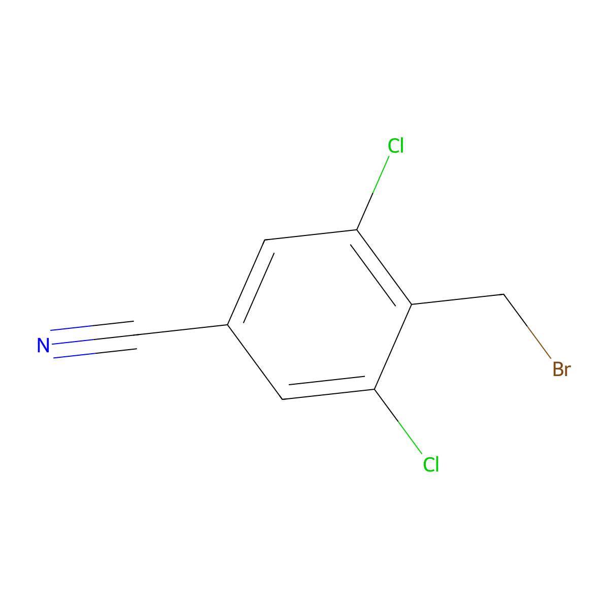 4-(Bromomethyl)-3,5-dichlorobenzonitrile molecular structure, CAS 2167660-46-8