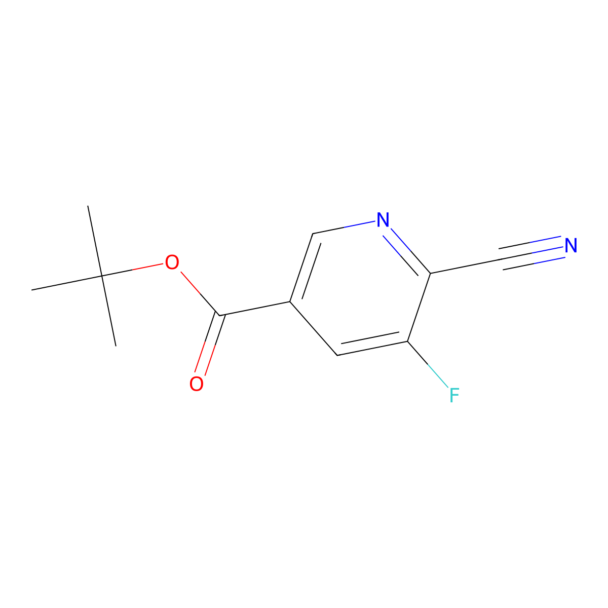 tert-Butyl 6-cyano-5-fluoronicotinate molecular structure, CAS 2167666-52-4