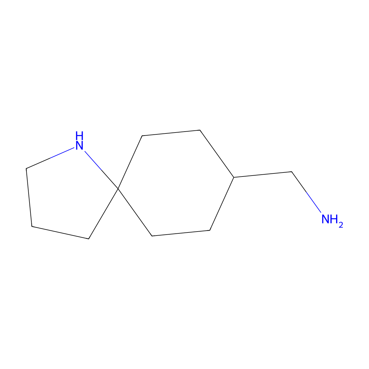 1-Azaspiro[4.5]decan-8-ylmethanamine molecular structure, CAS 2167670-12-2