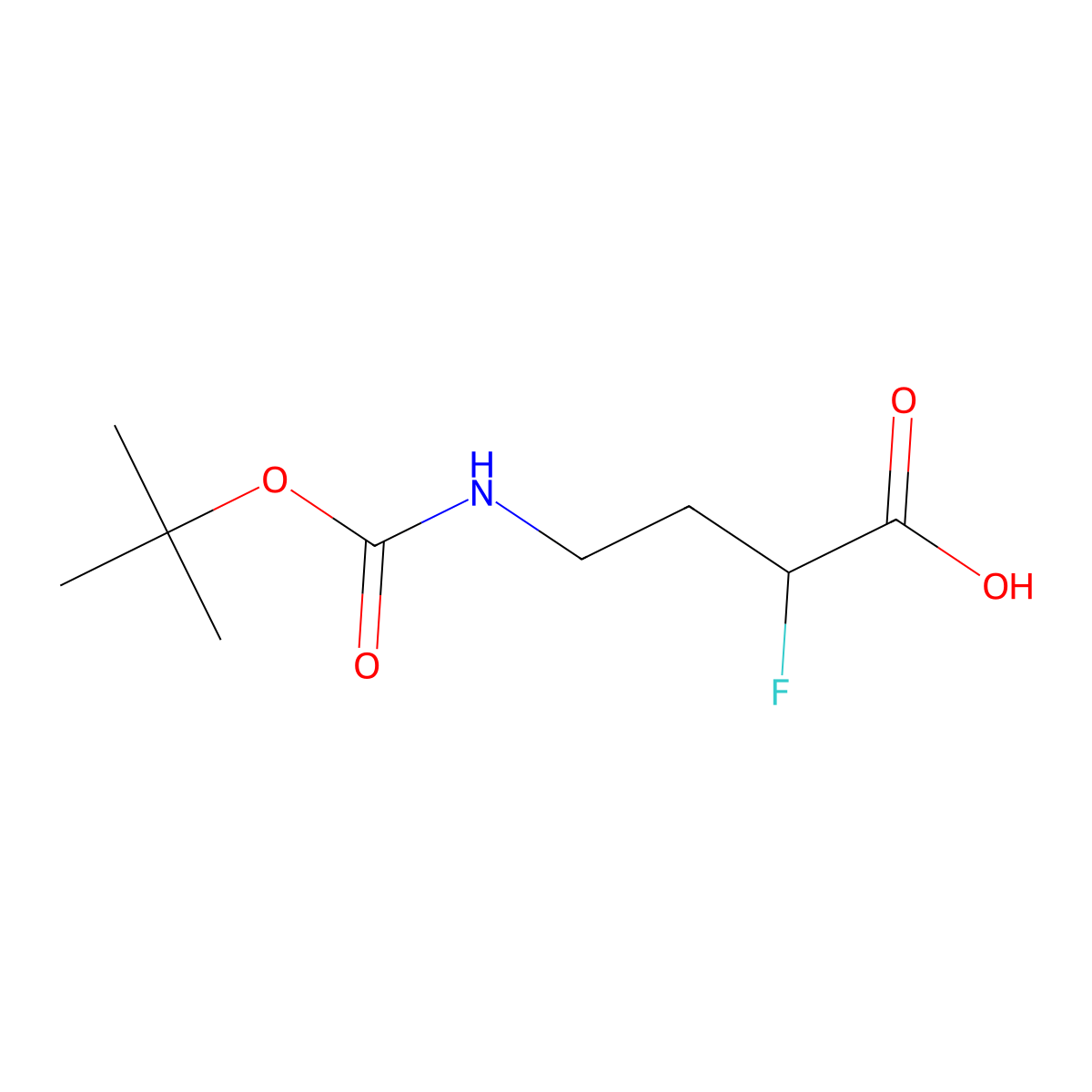 4-(((Tert-butoxy)carbonyl)amino)-2-fluorobutanoic acid molecular structure, CAS 2167670-48-4