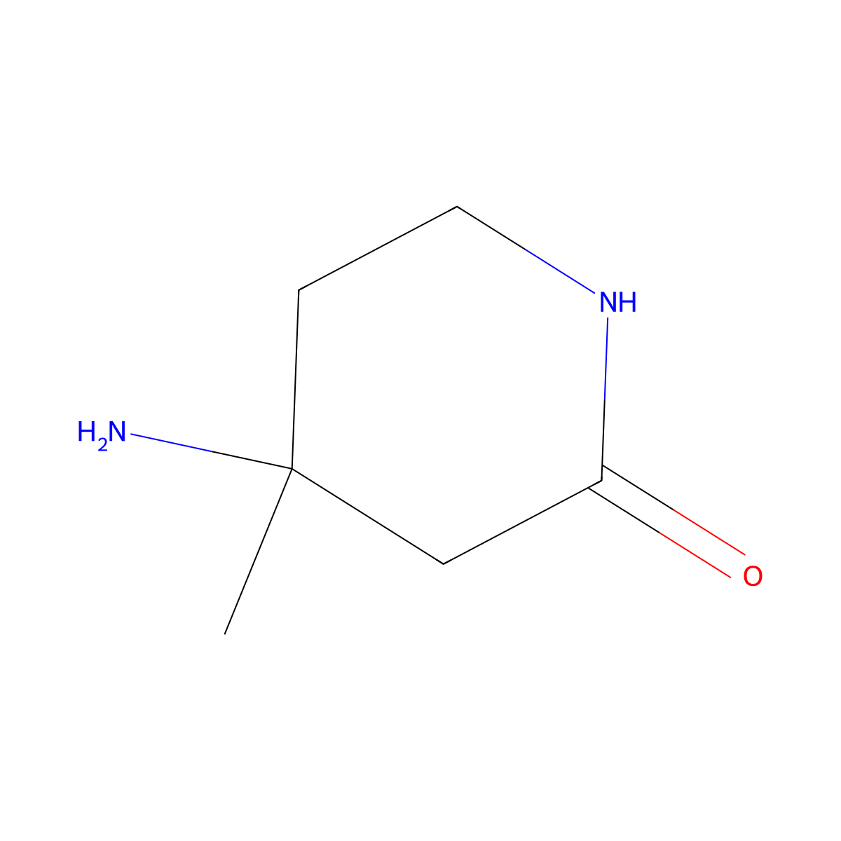 4-Amino-4-methylpiperidin-2-one molecular structure, CAS 2167672-37-7