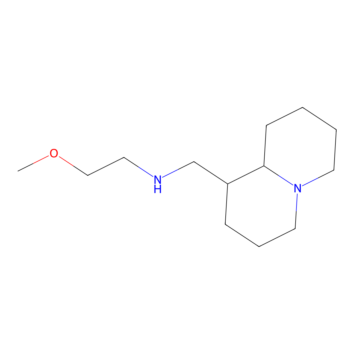 2-methoxy-N-(octahydro-2H-quinolizin-1-ylmethyl)ethanamine molecular structure, CAS 2167677-80-5
