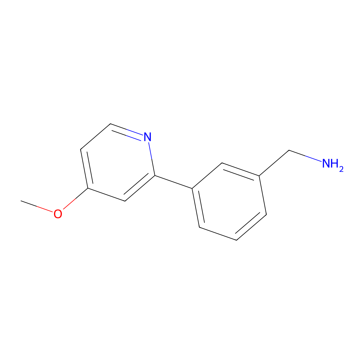 [3-(4-Methoxypyridin-2-yl)phenyl]methanamine molecular structure, CAS 2167693-38-9