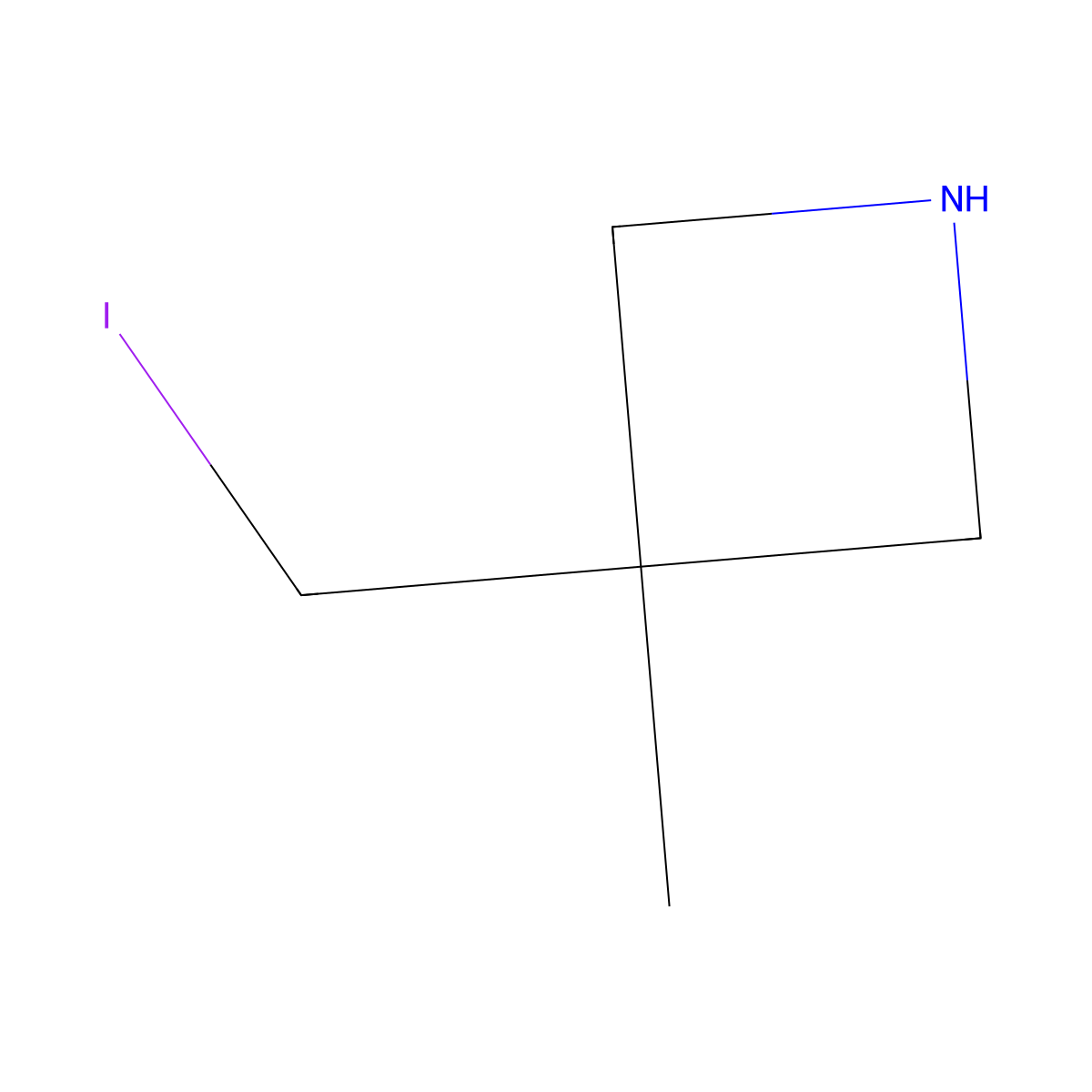 3-(Iodomethyl)-3-methylazetidine molecular structure, CAS 2167702-38-5