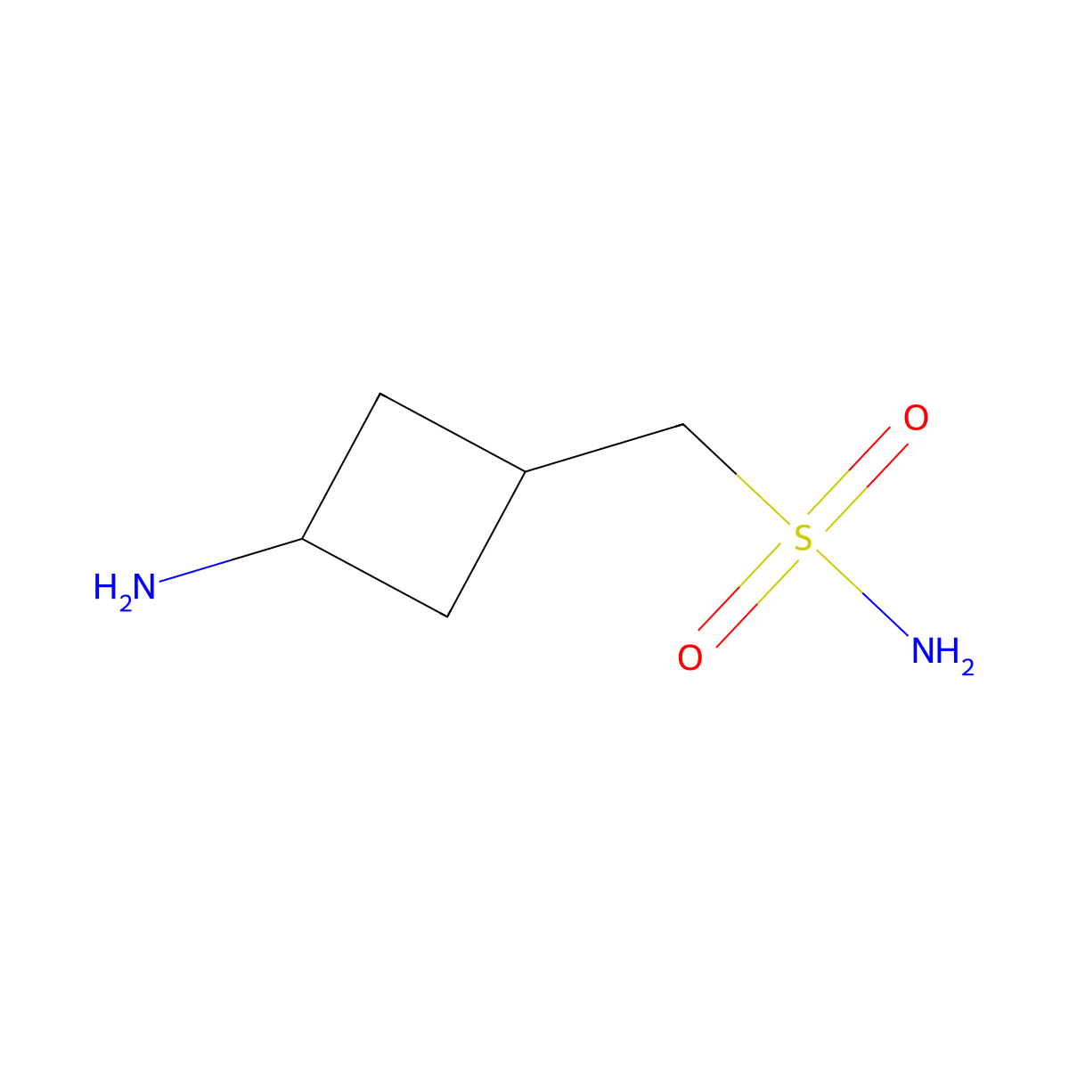 (3-Aminocyclobutyl)methanesulfonamide molecular structure, CAS 2167706-89-8