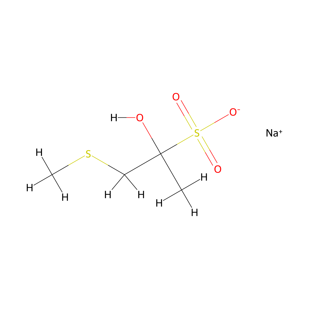Sodium2-hydroxy-1-(methylsulfanyl)propane-2-sulfonate molecular structure, CAS 2167710-10-1