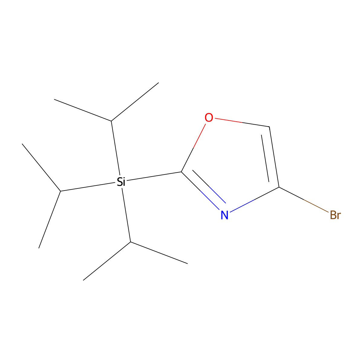 4-Bromo-2-(triisopropylsilyl)oxazole molecular structure, CAS 2167710-98-5