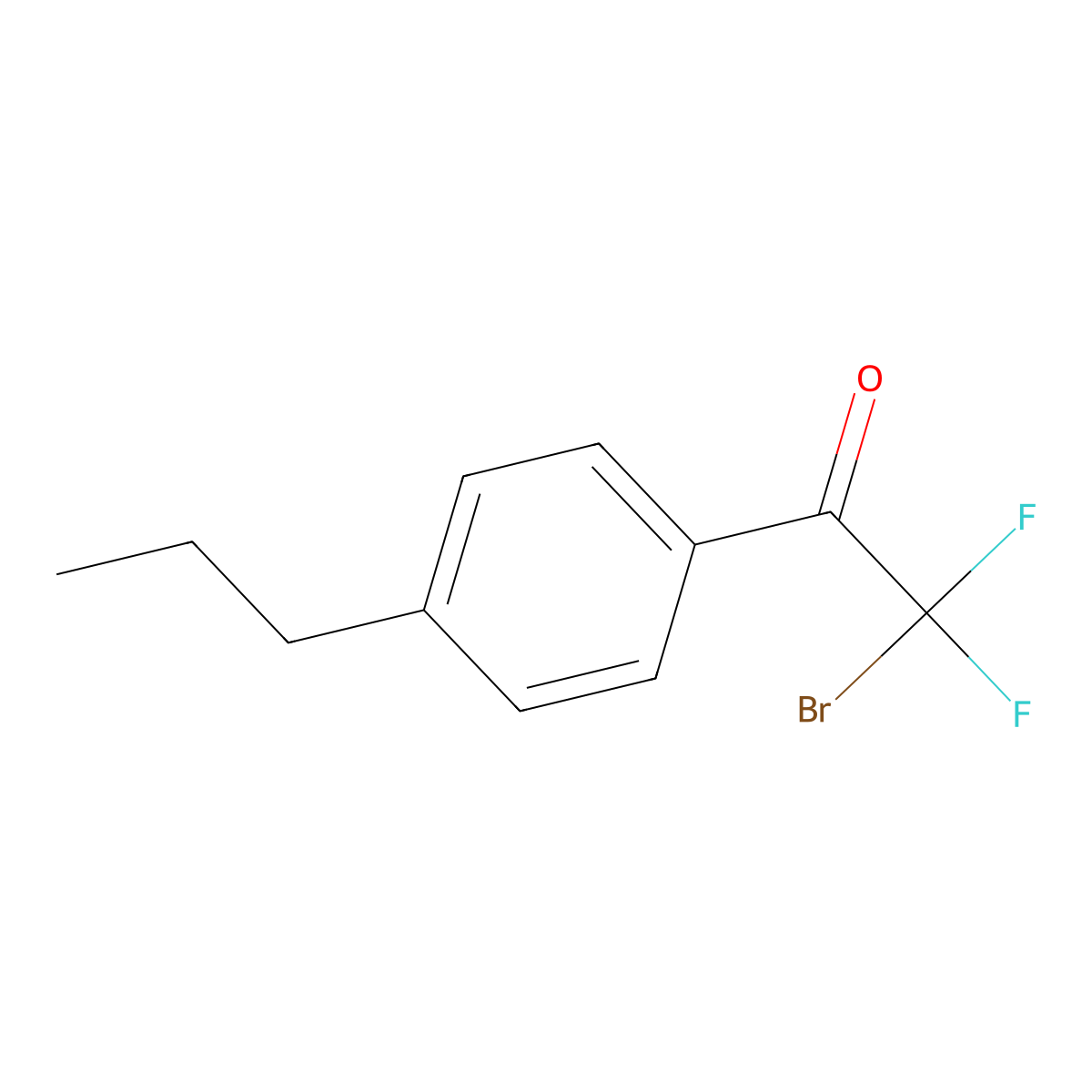 2-Bromo-2,2-difluoro-1-(4-n-propylphenyl)ethanone molecular structure, CAS 2167711-60-4