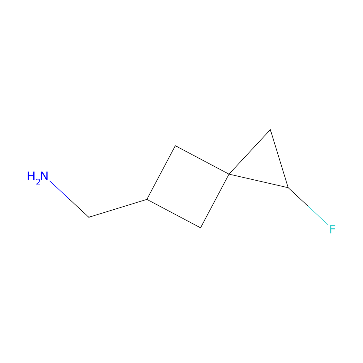 {1-Fluorospiro[2.3]hexan-5-yl}methanamine molecular structure, CAS 2167721-73-3