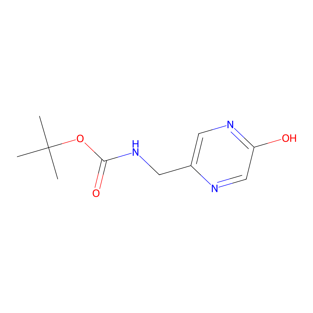 tert-butyl N-[(5-hydroxypyrazin-2-yl)methyl]carbamate molecular structure, CAS 2167724-33-4
