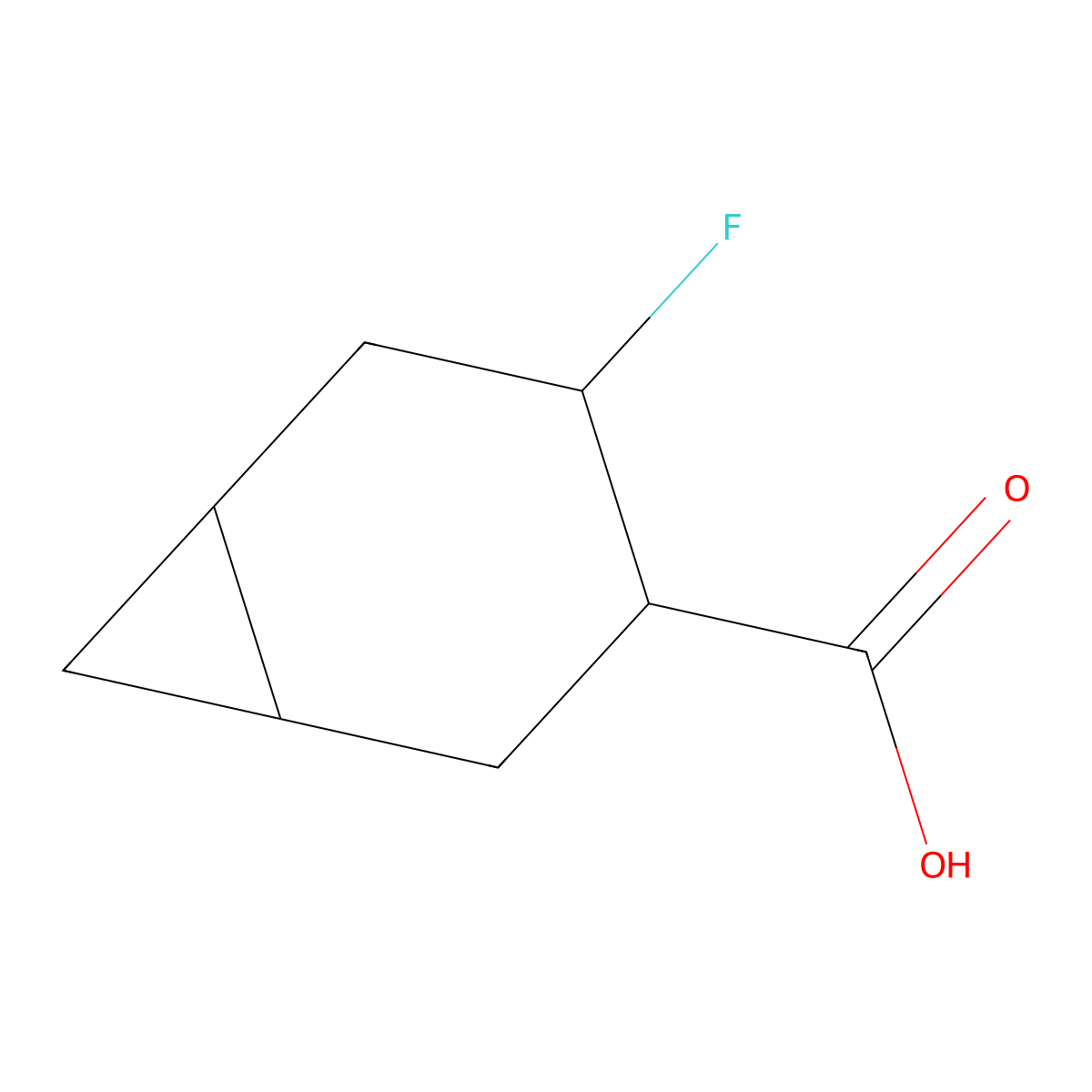 4-Fluorobicyclo[4.1.0]heptane-3-carboxylic acid molecular structure, CAS 2167737-03-1