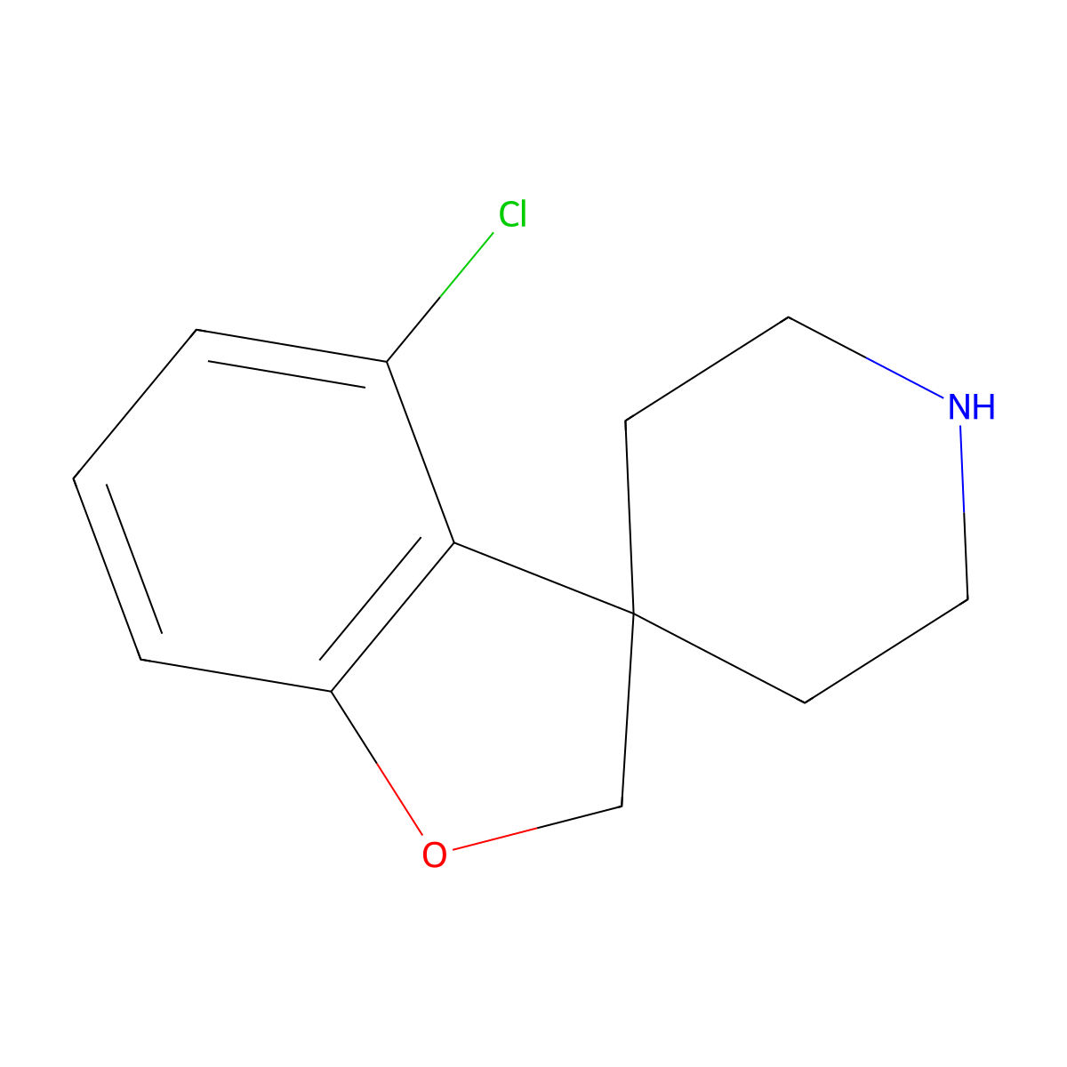 4-Chloro-2H-spiro[1-benzofuran-3,4'-piperidine] molecular structure, CAS 2167737-43-9