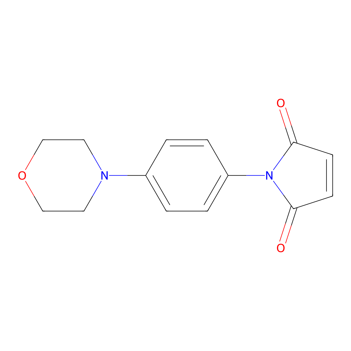 1-[4-(4-Morpholinyl)phenyl]-1H-pyrrole-2,5-dione molecular structure, CAS 216774-38-8
