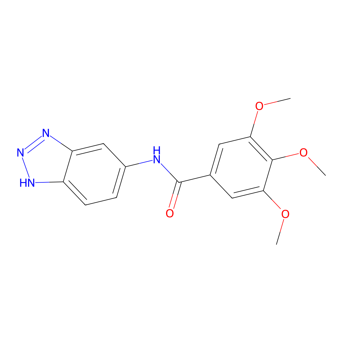 N-1H-Benzotriazol-6-yl-3,4,5-trimethoxybenzamide molecular structure, CAS 216774-40-2