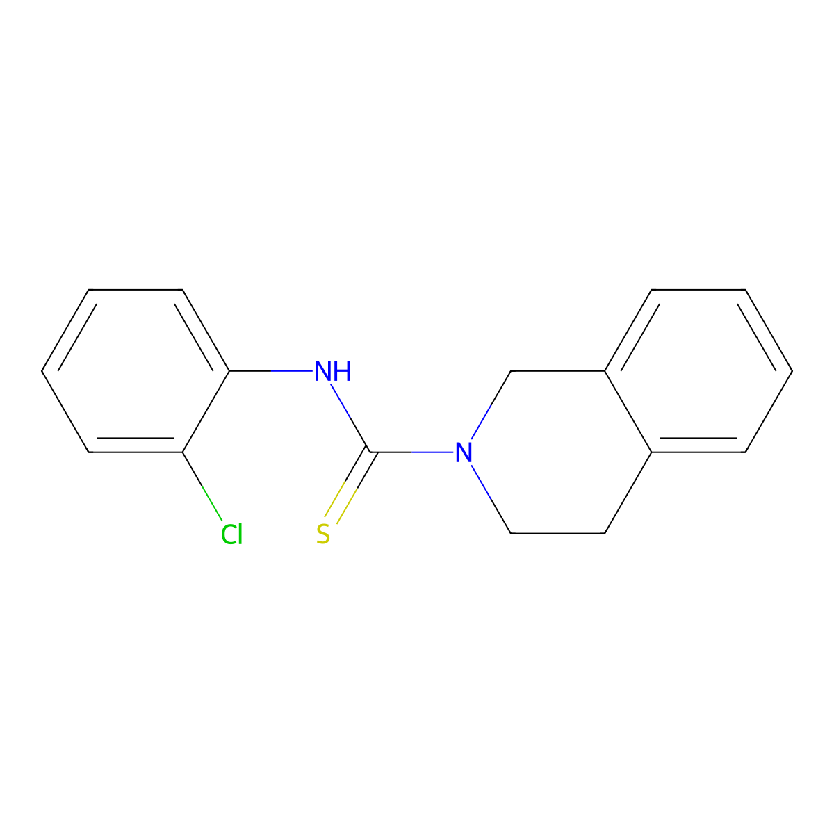 N-(2-chlorophenyl)-3,4-dihydroisoquinoline-2(1H)-carbothioamide molecular structure, CAS 216774-62-8