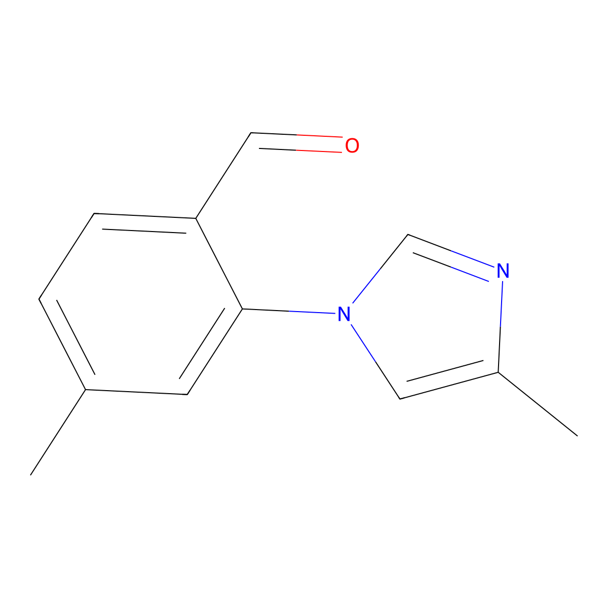 4-methyl-2-(4-methyl-1H-imidazol-1-yl)benzaldehyde molecular structure, CAS 2167743-36-2