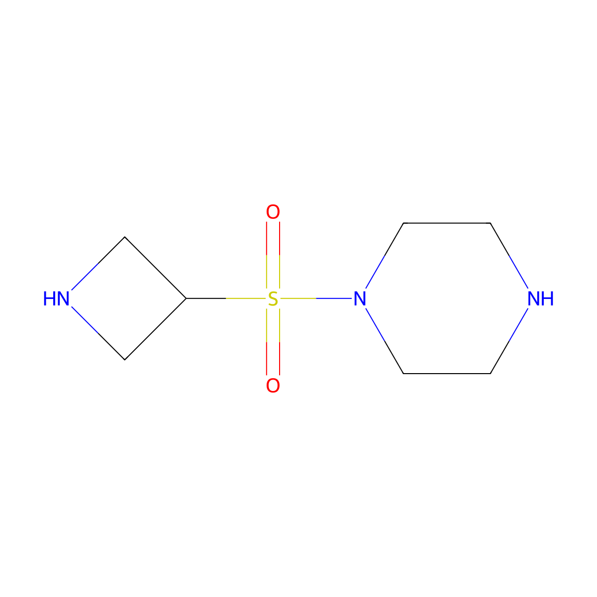 1-(Azetidine-3-sulfonyl)piperazine molecular structure, CAS 2167746-07-6