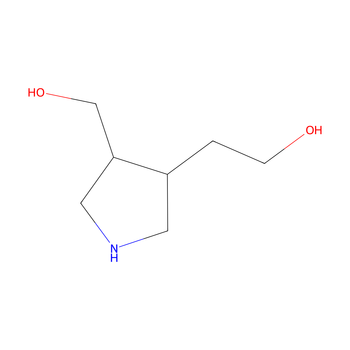 2-[4-(Hydroxymethyl)pyrrolidin-3-yl]ethan-1-ol molecular structure, CAS 2167747-28-4