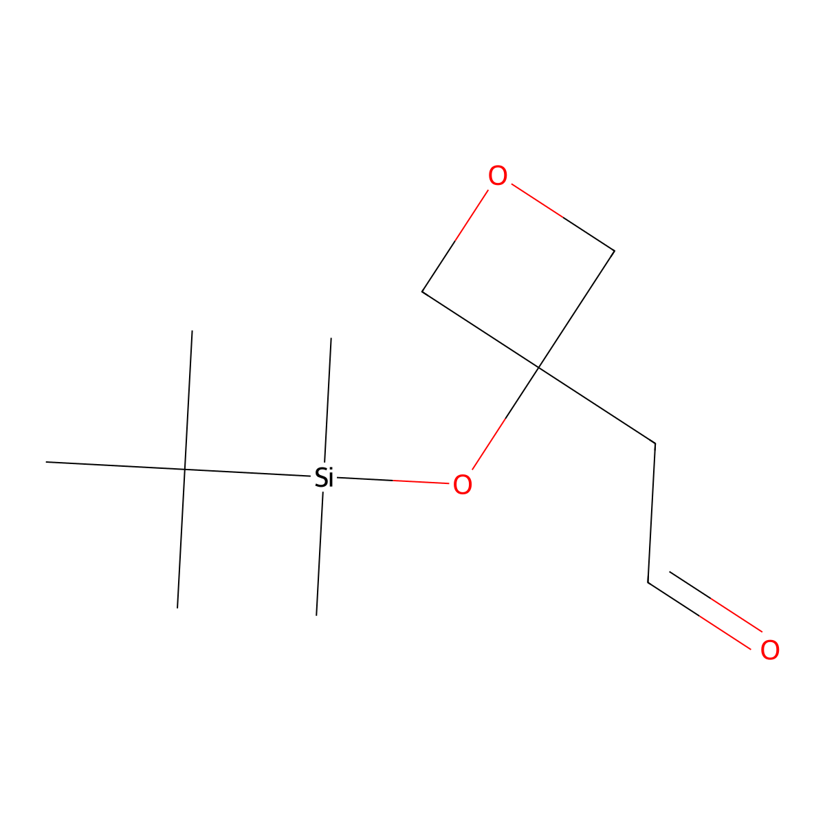 2-{3-[(Tert-butyldimethylsilyl)oxy]oxetan-3-yl}acetaldehyde molecular structure, CAS 2167748-73-2