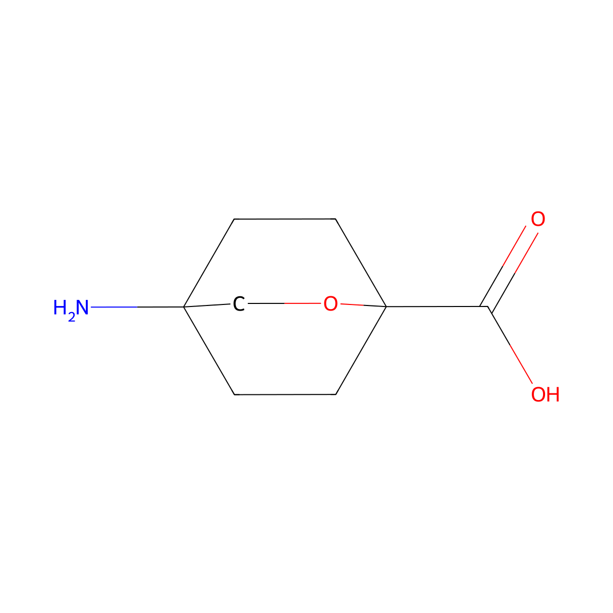 4-Amino-2-oxabicyclo[2.2.2]octane-1-carboxylic acid molecular structure, CAS 2167749-17-7
