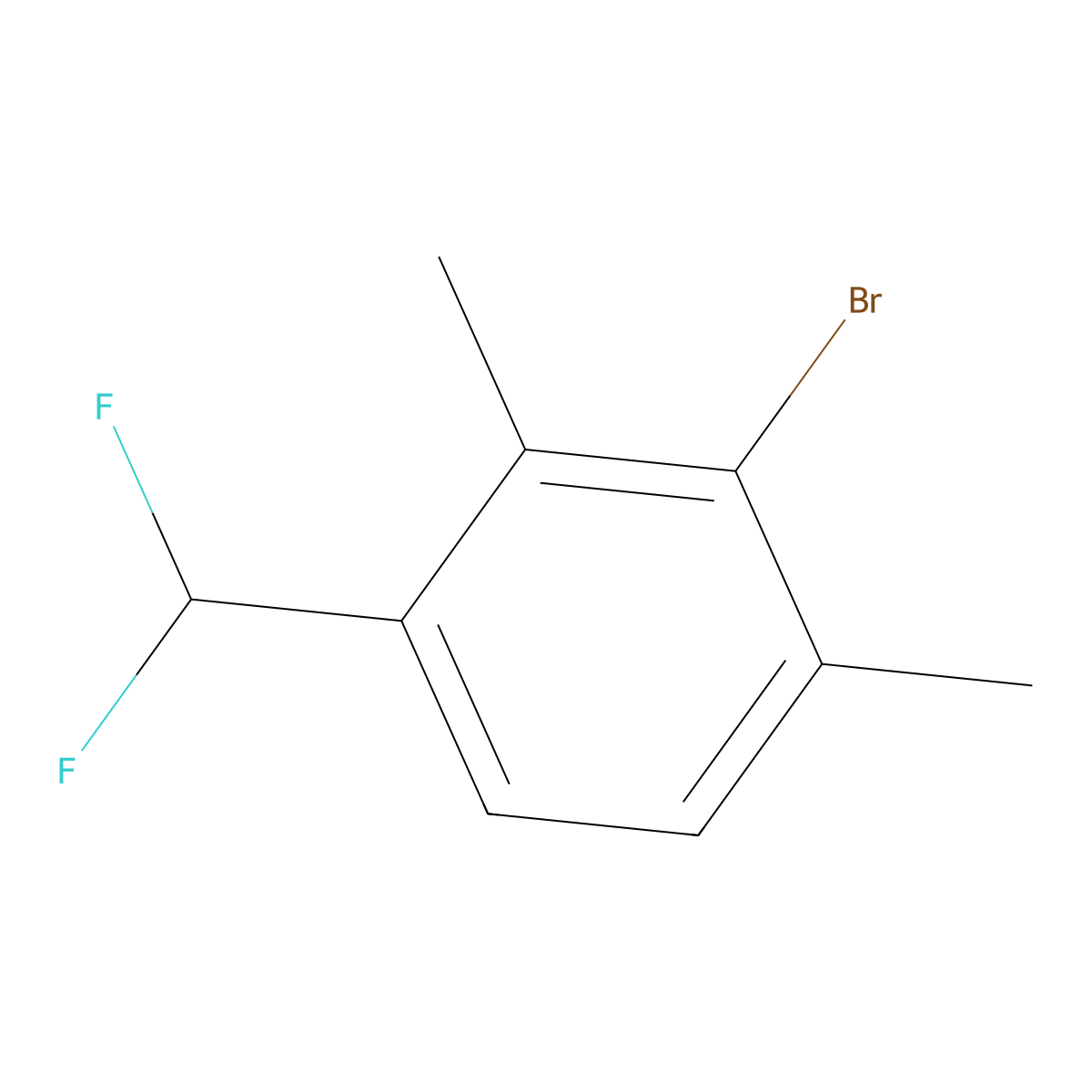 2-Bromo-4-(difluoromethyl)-1,3-dimethylbenzene molecular structure, CAS 2167752-30-7