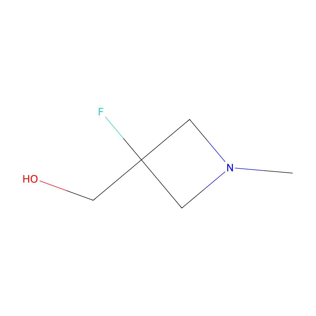 (3-Fluoro-1-methylazetidin-3-yl)methanol molecular structure, CAS 2167753-58-2
