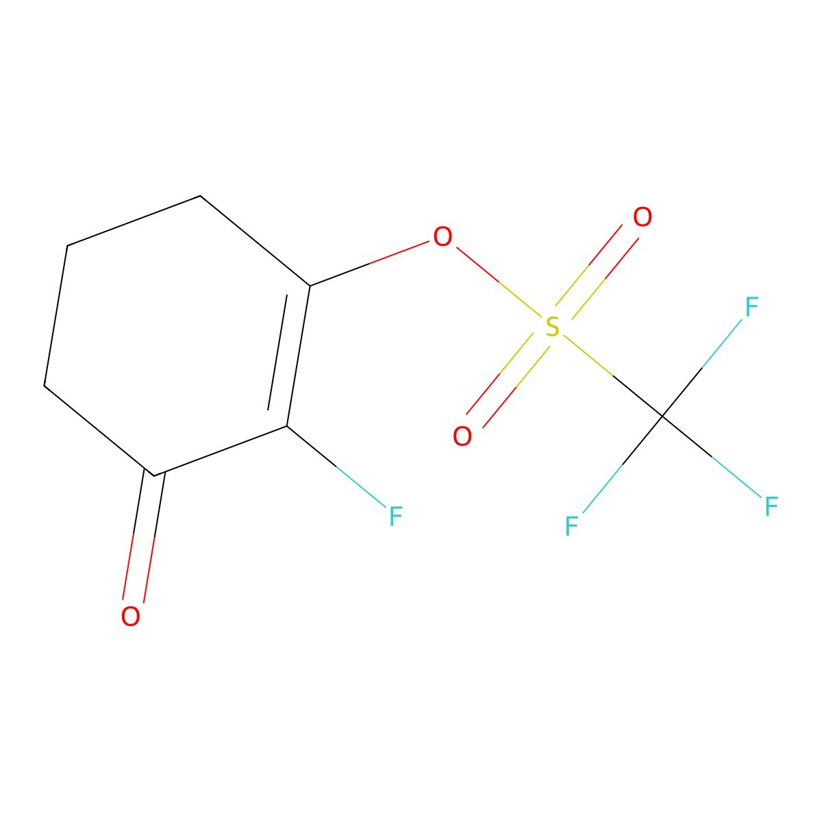 2-Fluoro-3-oxocyclohex-1-en-1-yl trifluoromethanesulfonate molecular structure, CAS 2167755-13-5