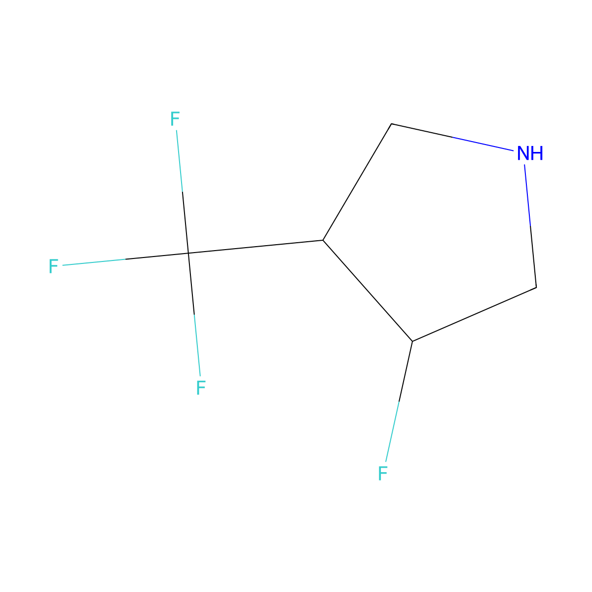 3-Fluoro-4-(trifluoromethyl)pyrrolidine molecular structure, CAS 2167760-47-4