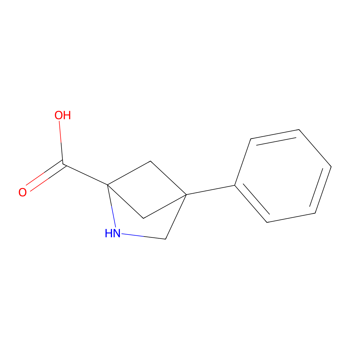 4-Phenyl-2-azabicyclo[2.1.1]hexane-1-carboxylic acid molecular structure, CAS 2167761-38-6