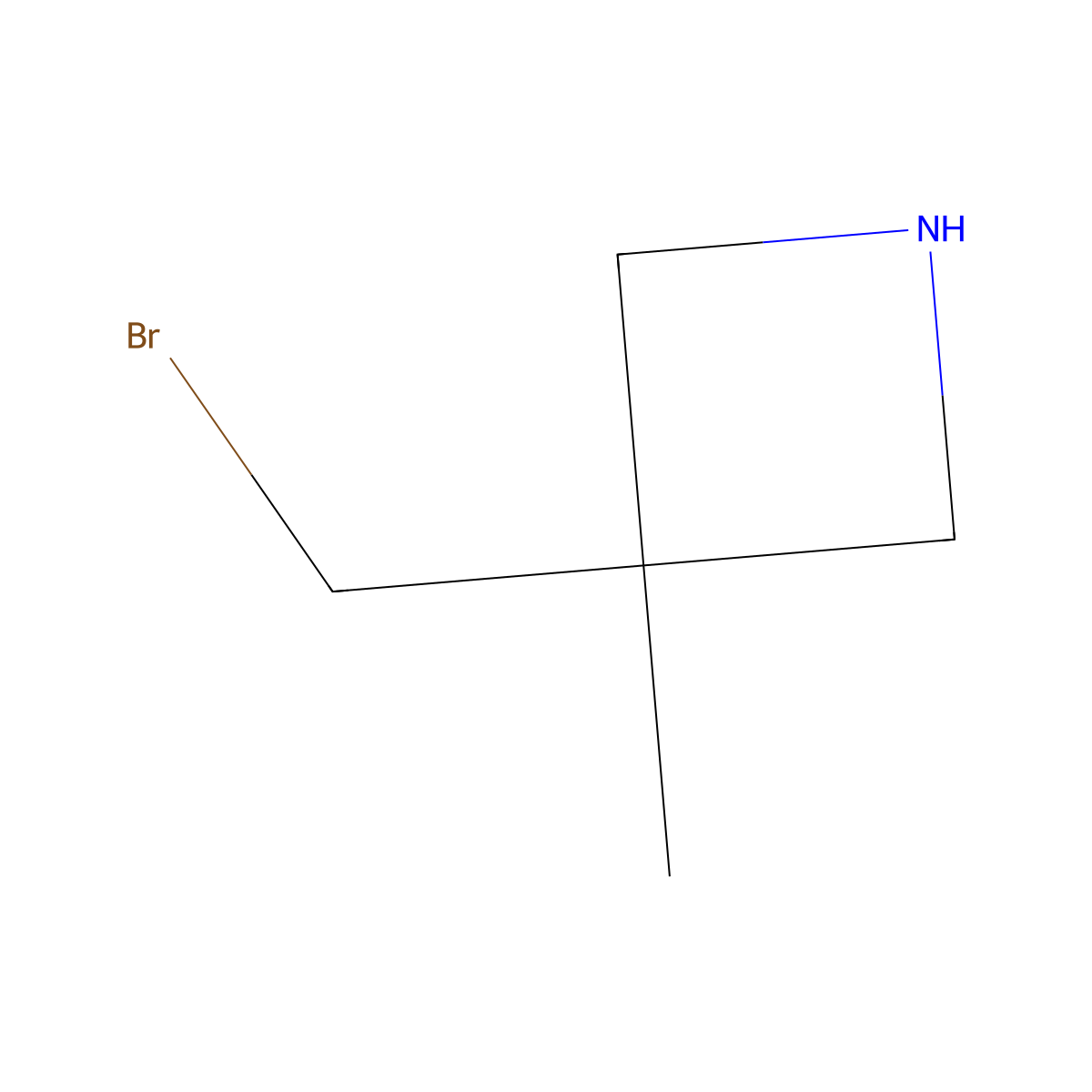 3-(Bromomethyl)-3-methylazetidine molecular structure, CAS 2167769-21-1