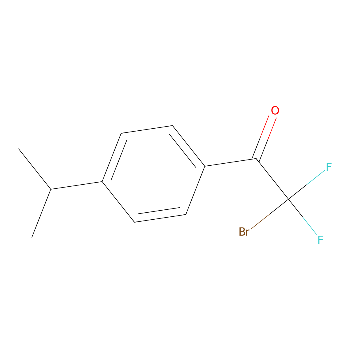2-Bromo-2,2-difluoro-1-(4-iso-propylphenyl)ethanone molecular structure, CAS 2167780-25-6