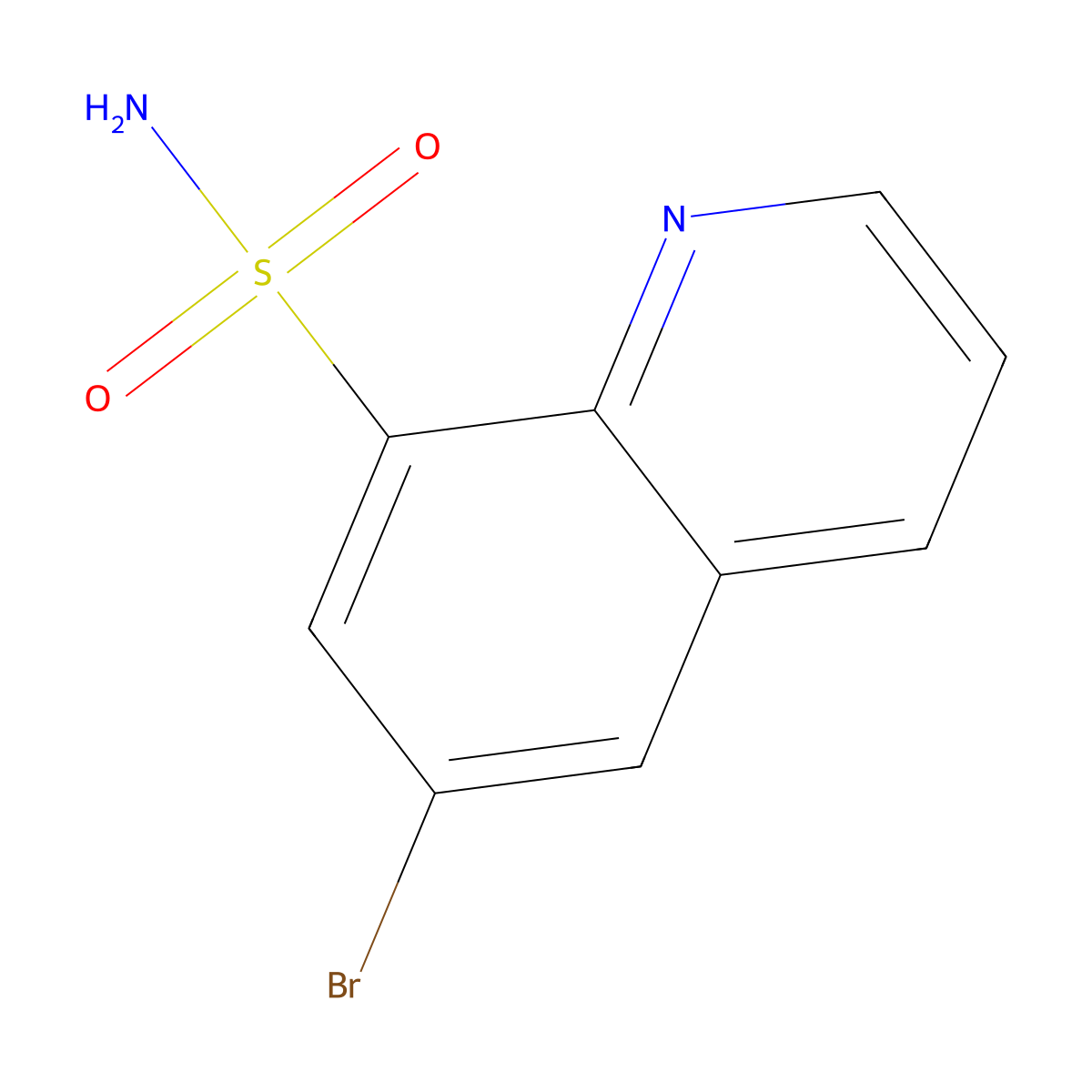 6-Bromoquinoline-8-sulfonamide molecular structure, CAS 2167786-23-2