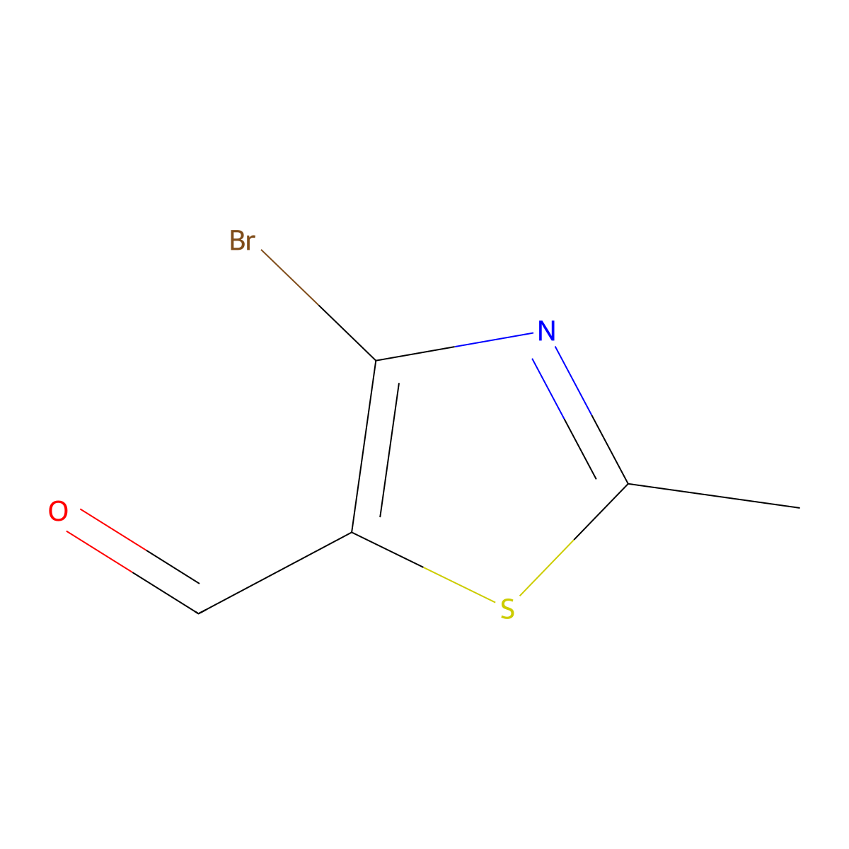 4-Bromo-2-methylthiazole-5-carbaldehyde molecular structure, CAS 2167792-96-1