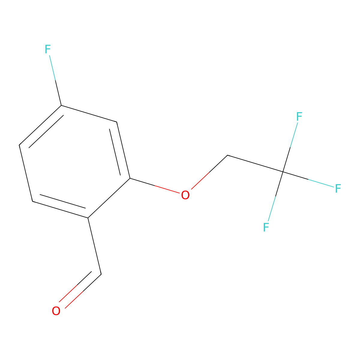 4-Fluoro-2-(2,2,2-trifluoroethoxy)benzaldehyde molecular structure, CAS 2167798-83-4