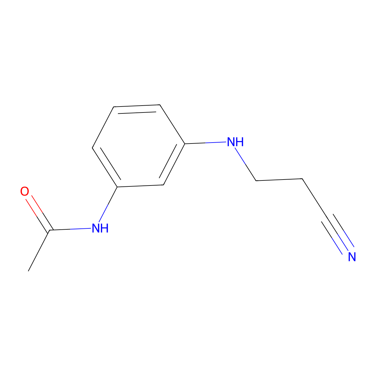 Acetamide, N-[3-[(2-cyanoethyl)amino]phenyl]- molecular structure, CAS 21678-63-7