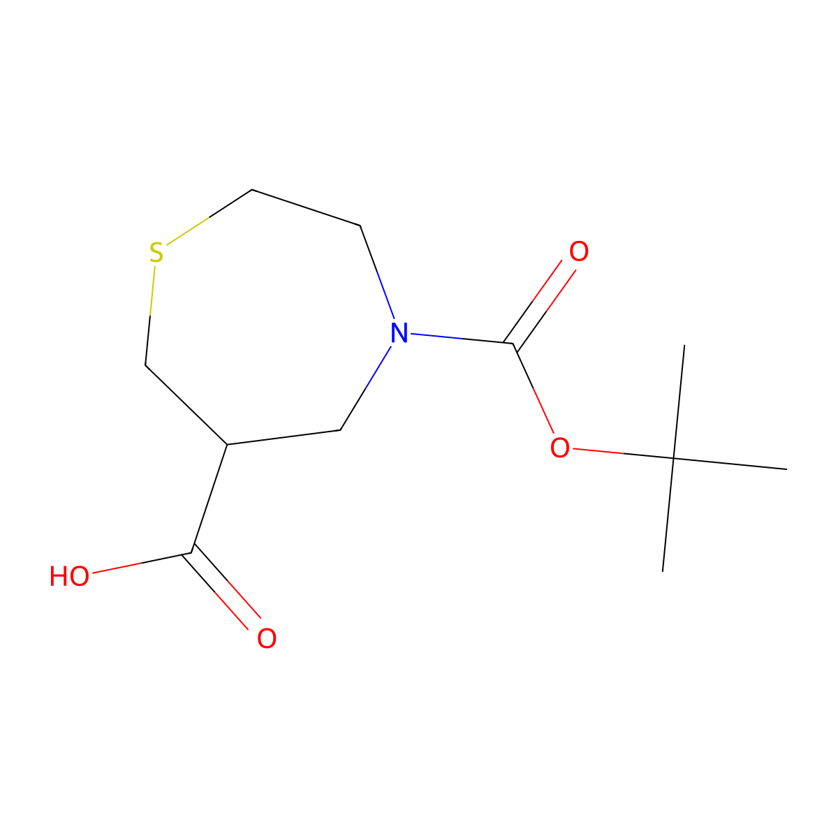 4-[(Tert-butoxy)carbonyl]-1,4-thiazepane-6-carboxylic acid molecular structure, CAS 2167801-44-5