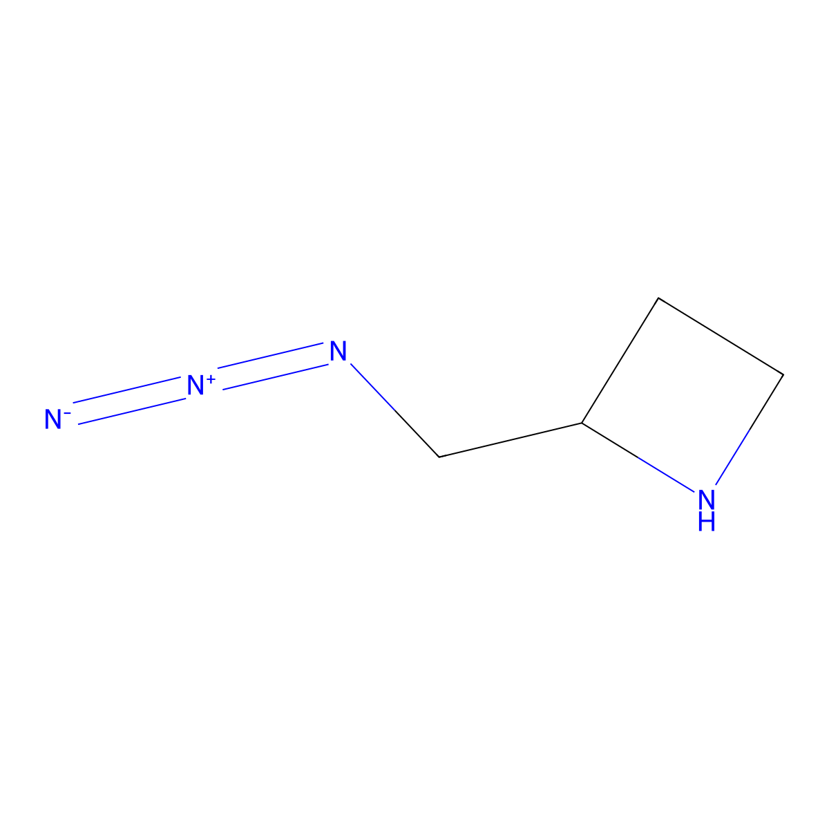 2-(Azidomethyl)azetidine molecular structure, CAS 2167808-46-8