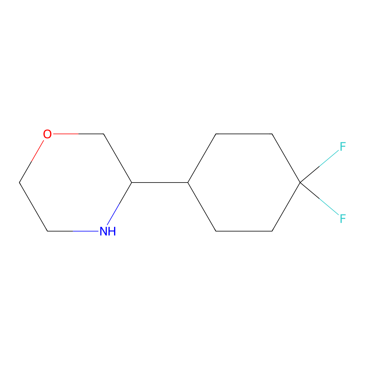 3-(4,4-Difluorocyclohexyl)morpholine molecular structure, CAS 2167816-89-7