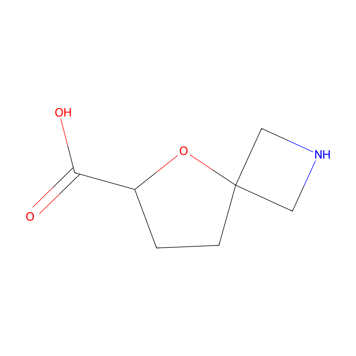 5-Oxa-2-azaspiro[3.4]octane-6-carboxylic acid molecular structure, CAS 2167817-96-9