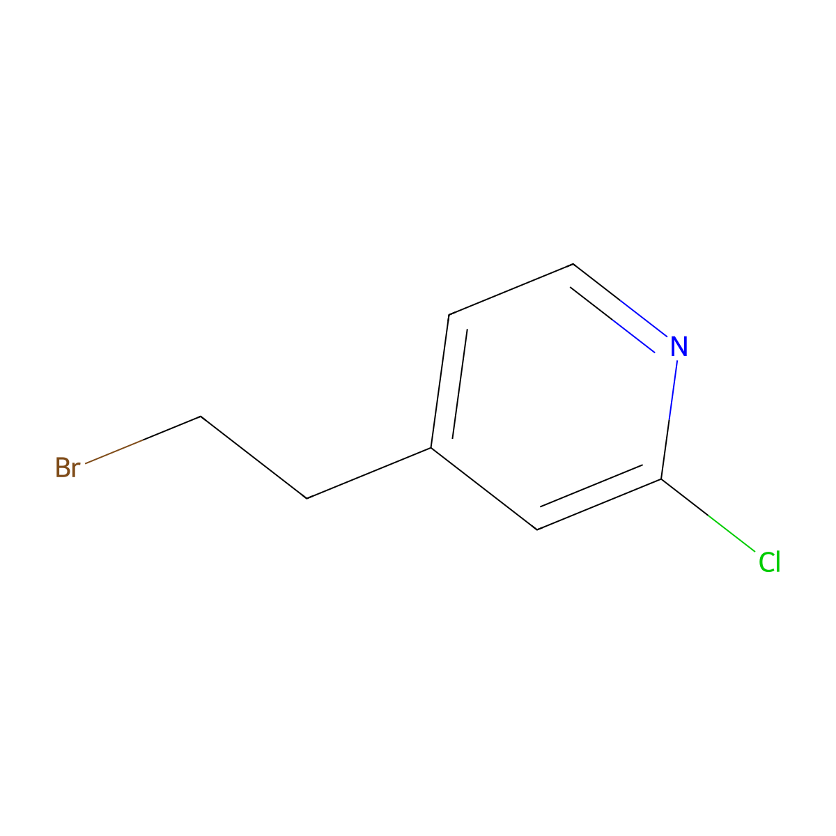 4-(2-Bromoethyl)-2-chloropyridine molecular structure, CAS 2167823-43-8