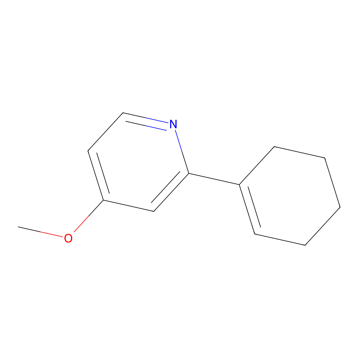 2-(Cyclohex-1-en-1-yl)-4-methoxypyridine molecular structure, CAS 2167824-42-0