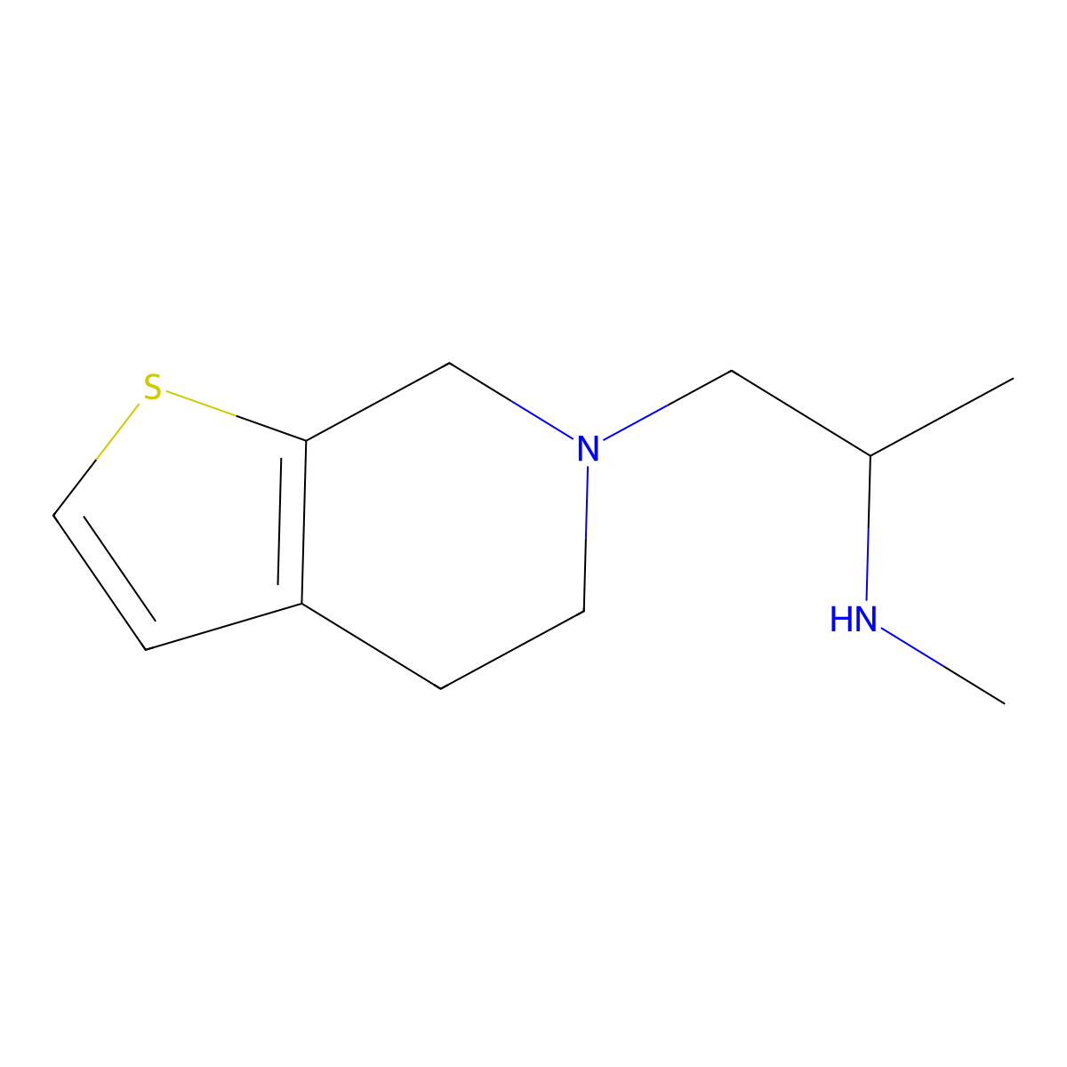 methyl(1-{4H,5H,6H,7H-thieno[2,3-c]pyridin-6-yl}propan-2-yl)amine molecular structure, CAS 2167827-44-1