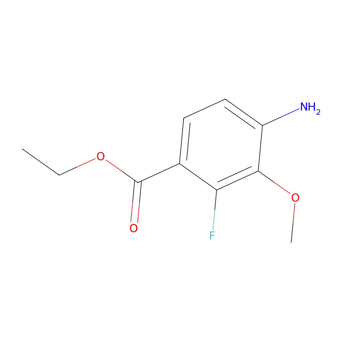 Ethyl 4-amino-2-fluoro-3-methoxybenzoate molecular structure, CAS 2167828-45-5