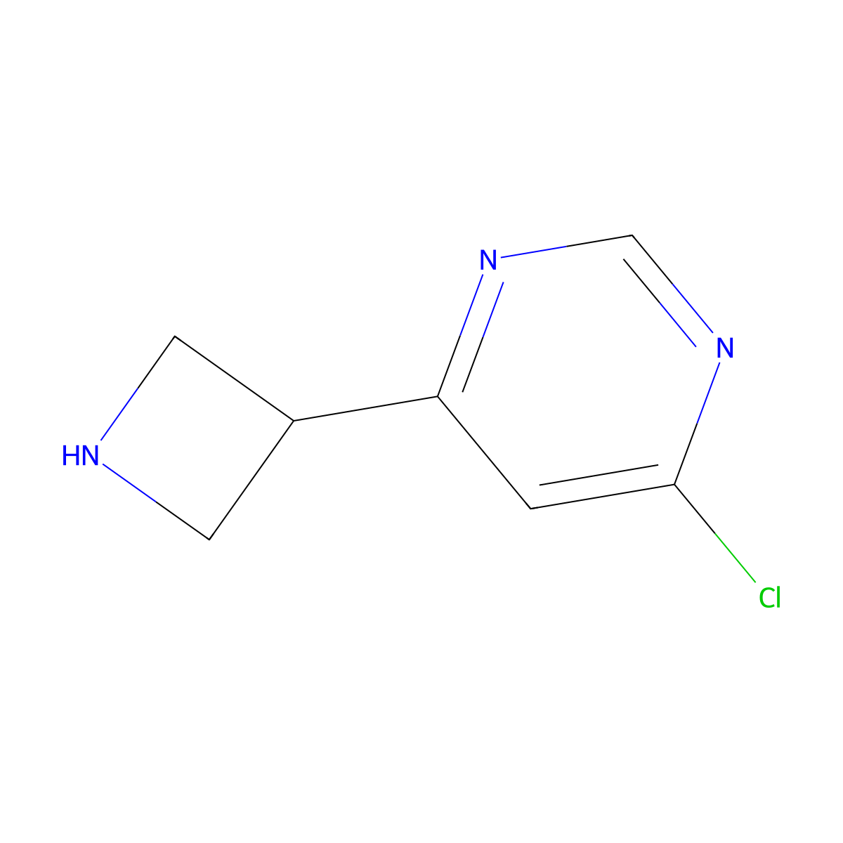 4-(Azetidin-3-yl)-6-chloropyrimidine molecular structure, CAS 2167838-12-0