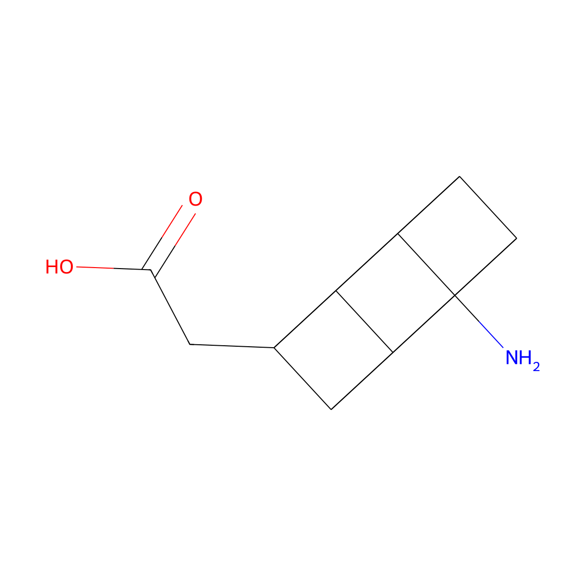2-(4-Aminocuban-1-yl)acetic acid molecular structure, CAS 2167841-47-4