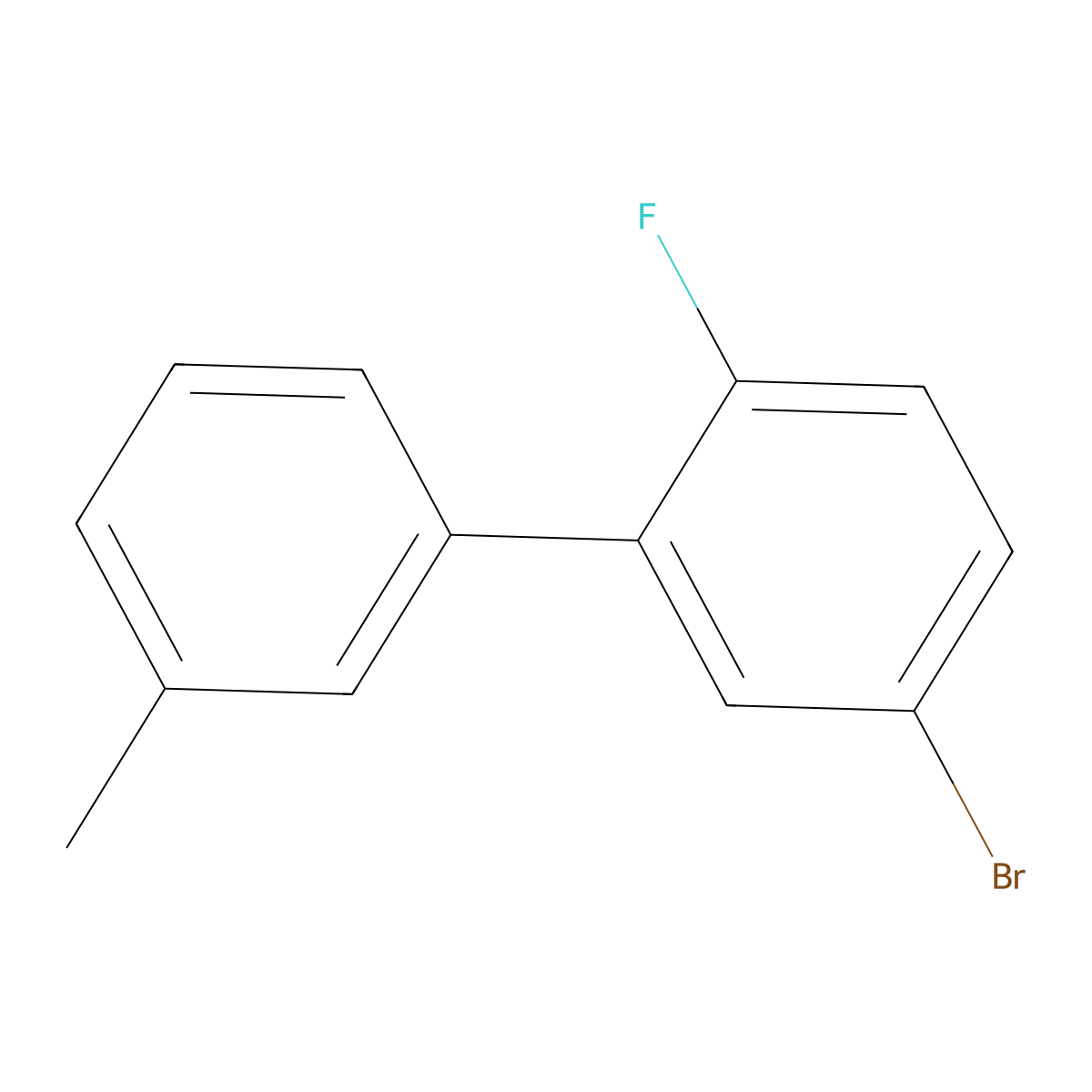 4-Bromo-1-fluoro-2-(3-methylphenyl)benzene molecular structure, CAS 2167842-35-3