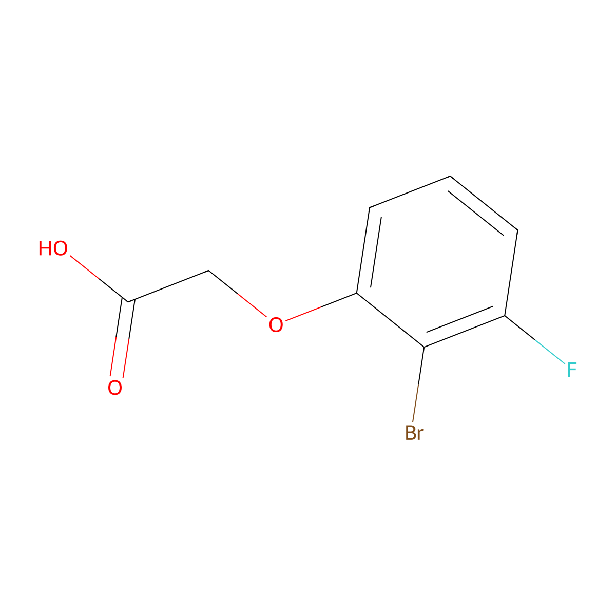2-(2-Bromo-3-fluorophenoxy)acetic acid molecular structure, CAS 2167845-37-4