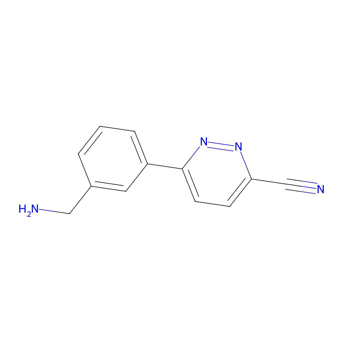 6-[3-(Aminomethyl)phenyl]pyridazine-3-carbonitrile molecular structure, CAS 2167846-20-8