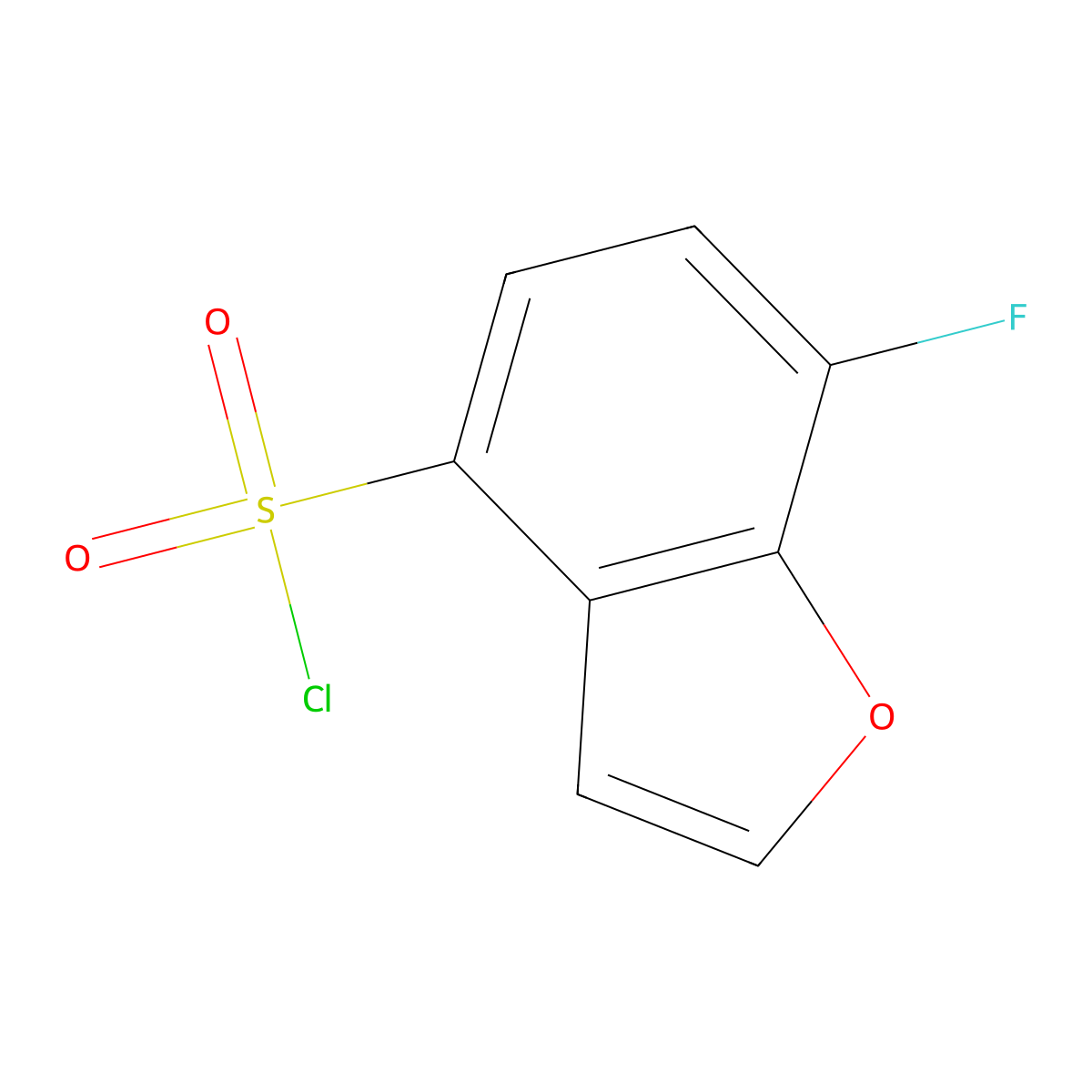 7-Fluoro-1-benzofuran-4-sulfonyl chloride molecular structure, CAS 2167847-95-0